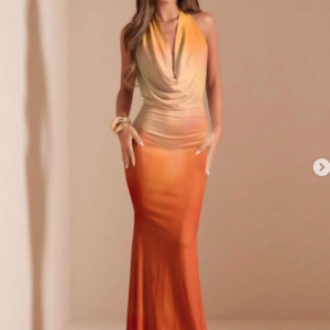 Vestido degradado naranja